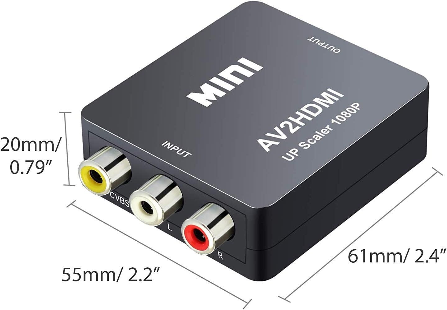 Adaptador conversor AV / RCA para HDMI