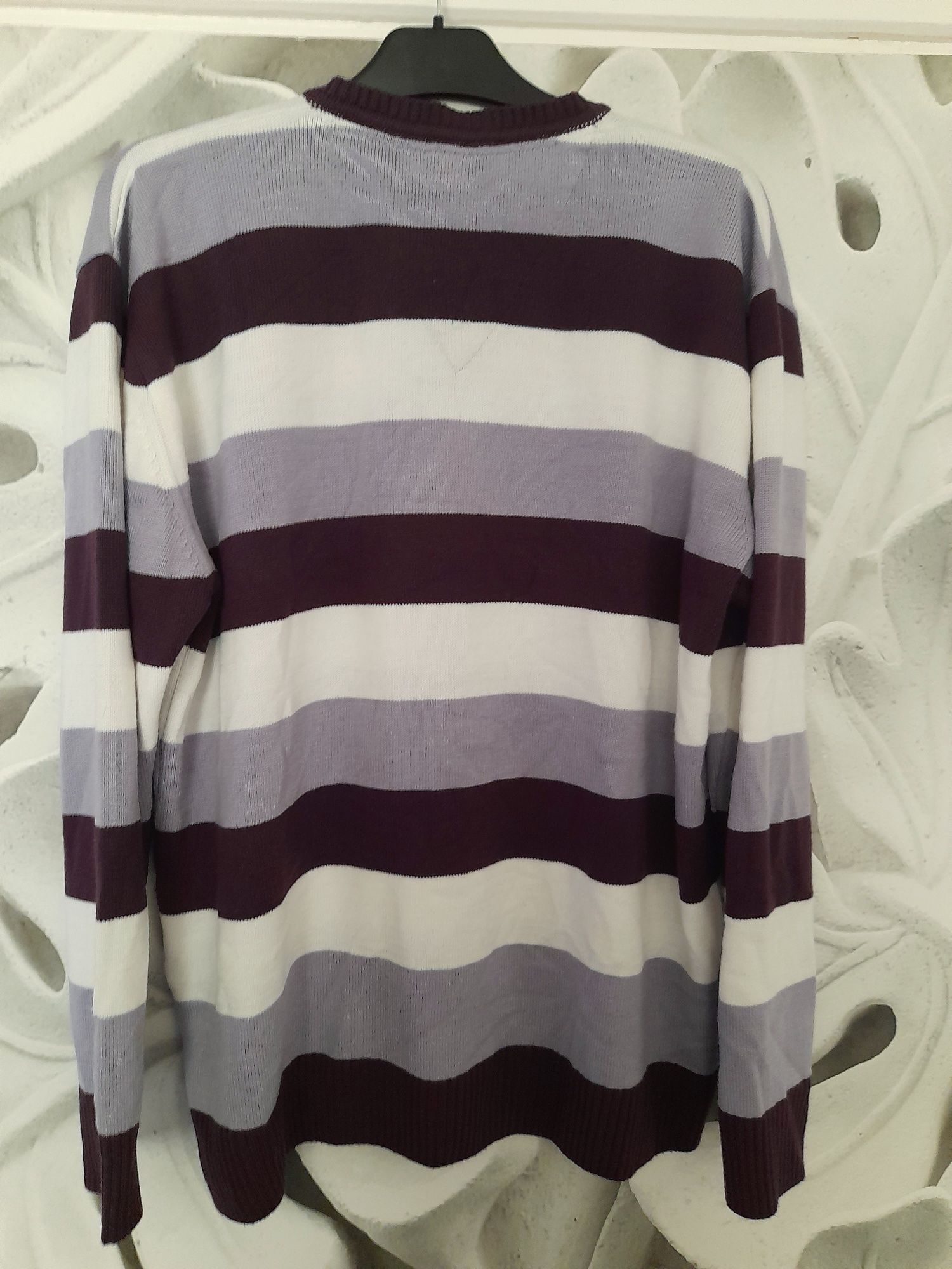 Sweter męski pasy Tommy Hilfiger XL