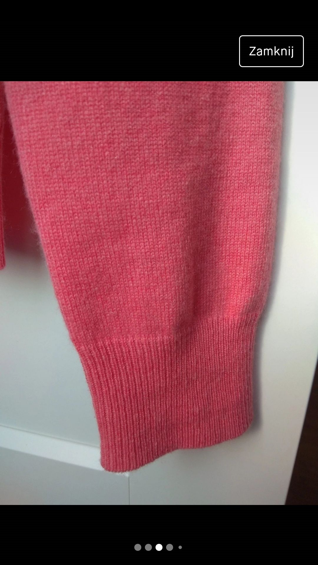 Piękny kaszmirowy sweter w kolorze twarzowego różu Repeat