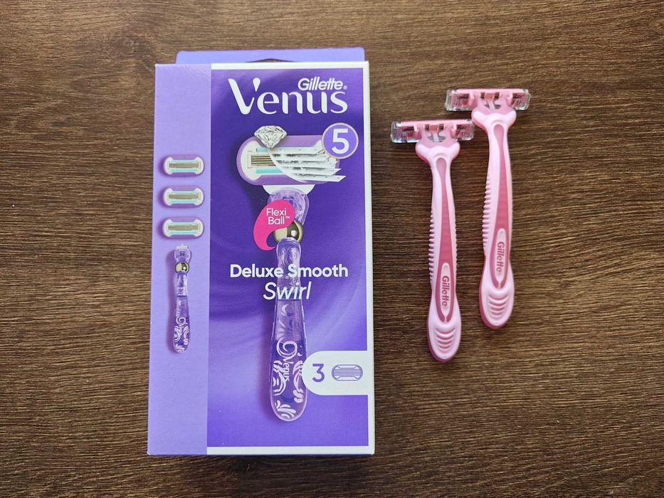 Wkłady Maszynka Gillette Venus Deluxe Smooth Swirl Uchwyt 3szt wkładów