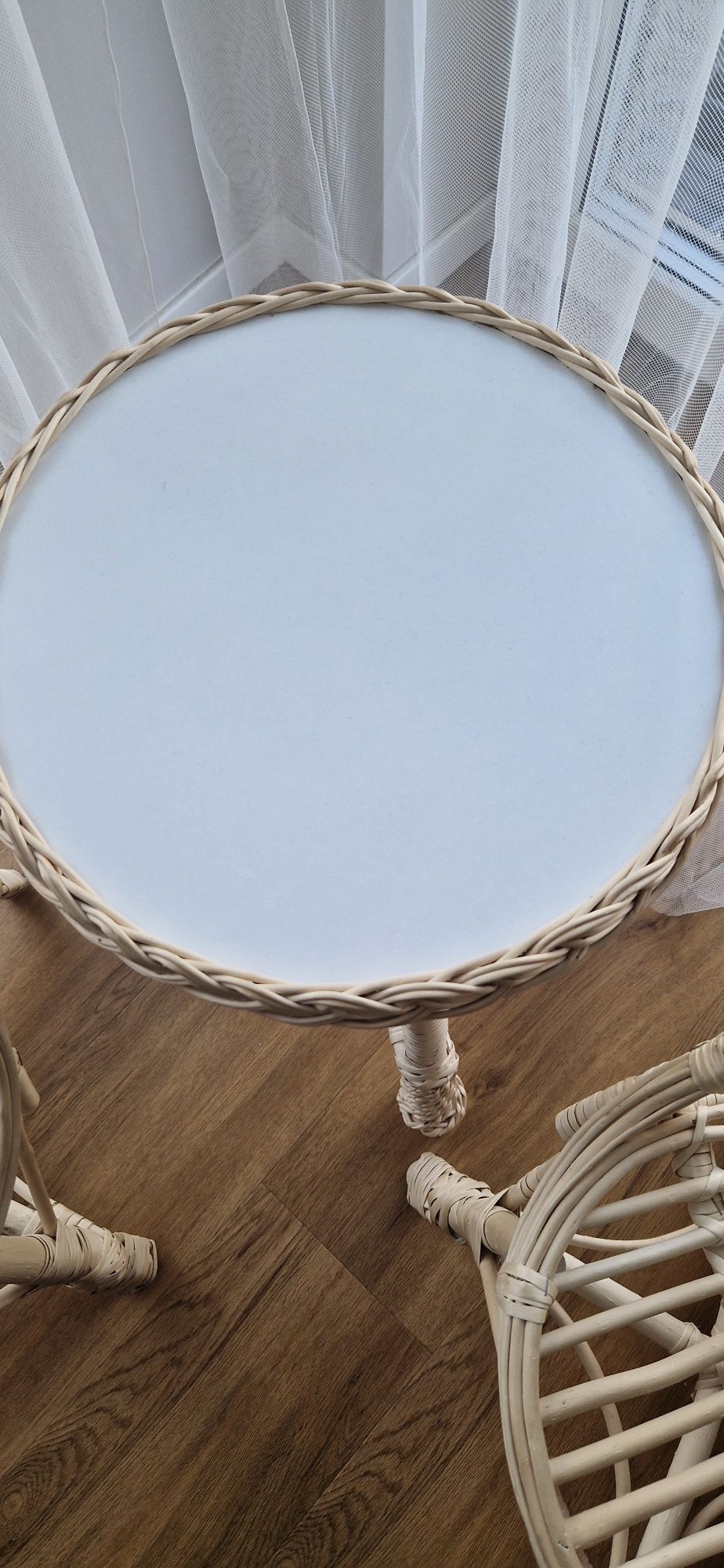 Stolik + krzesla/fotele zestaw Polska Wiklina wiklinowy eco boho