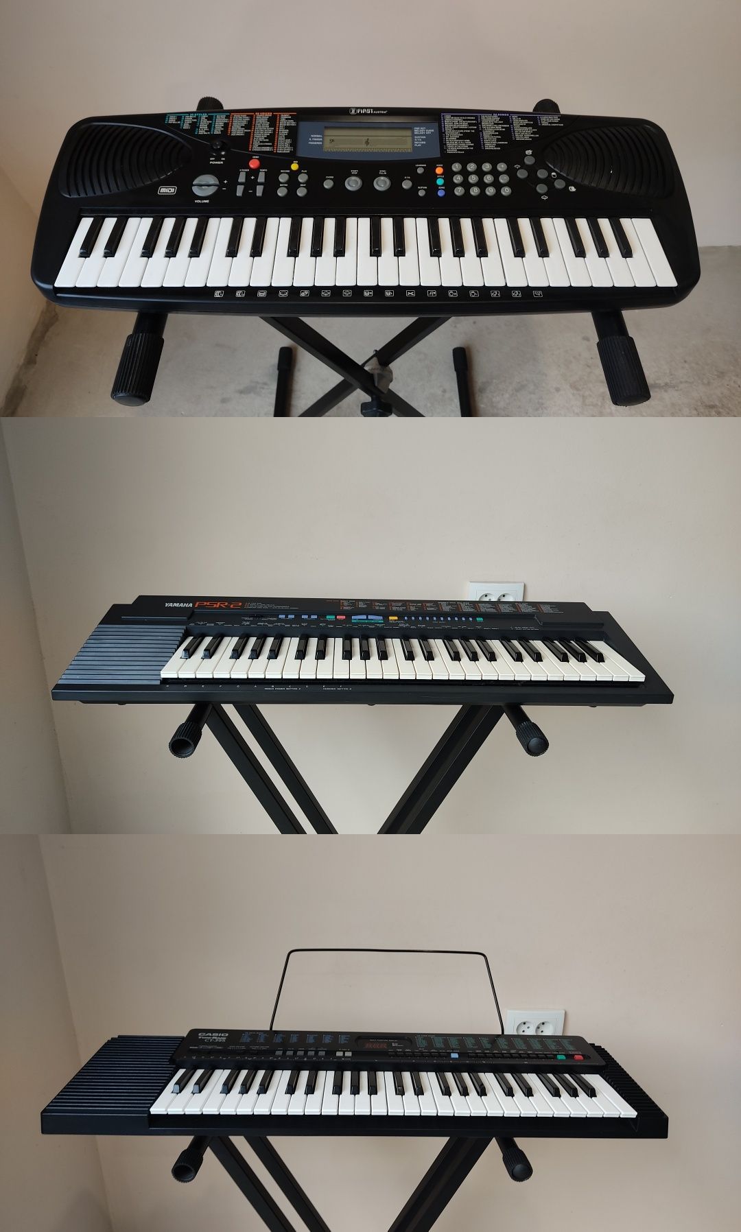 Синтезатори Yamaha PSR 21 310 400 Casio Bontempi CAemon Клавішні