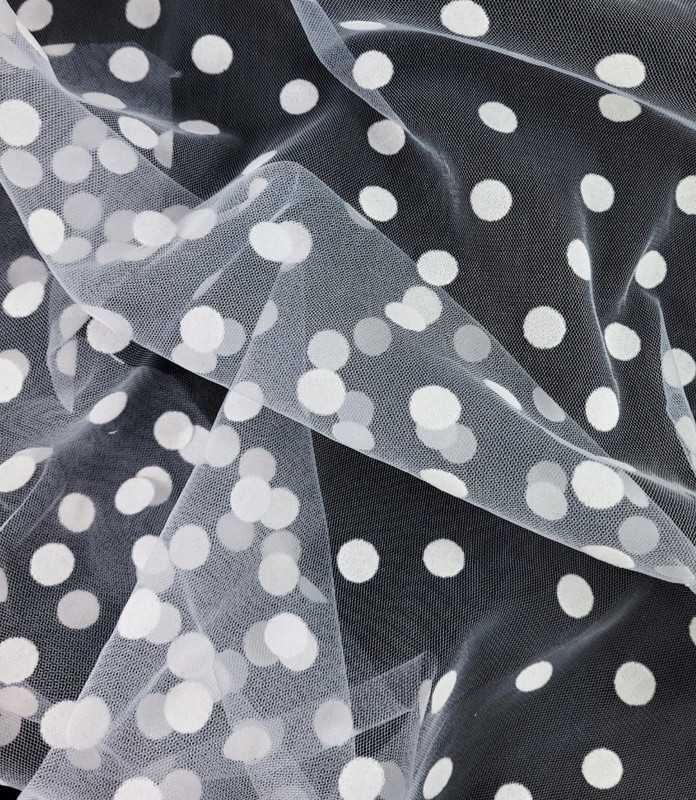 Welon ślubny w kropki grochy groszki polka dot | handmade in London