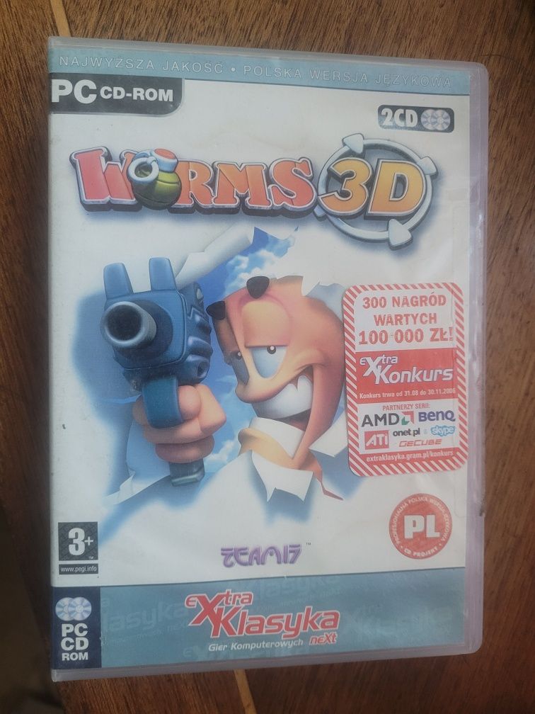 PC CD ROM Worms 3 D + bonus 2003 Team17 PL