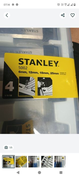 Stanley zestaw dłut z ostrzalka