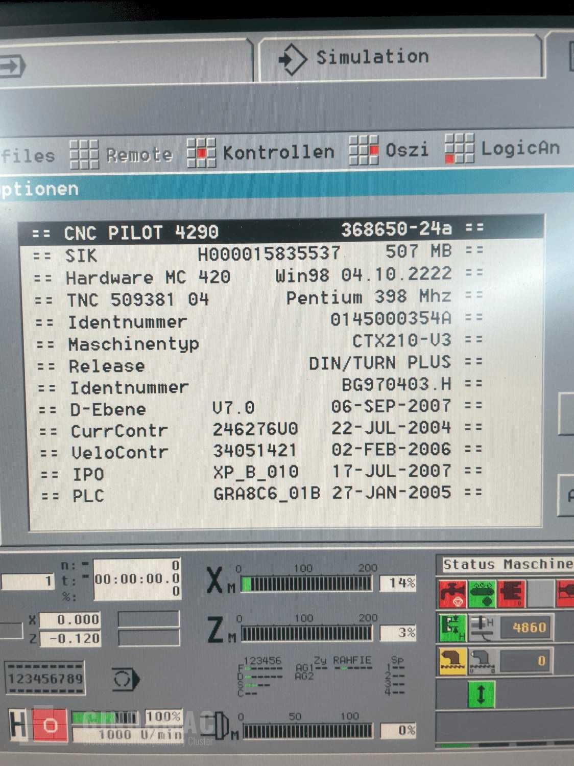 Tokarka DMG CTX 210 V3 (2006)