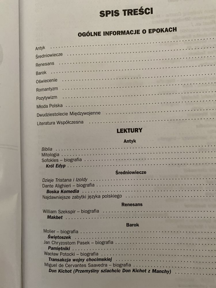 GREG Opracowania lektur i wierszy - liceum, technikum
