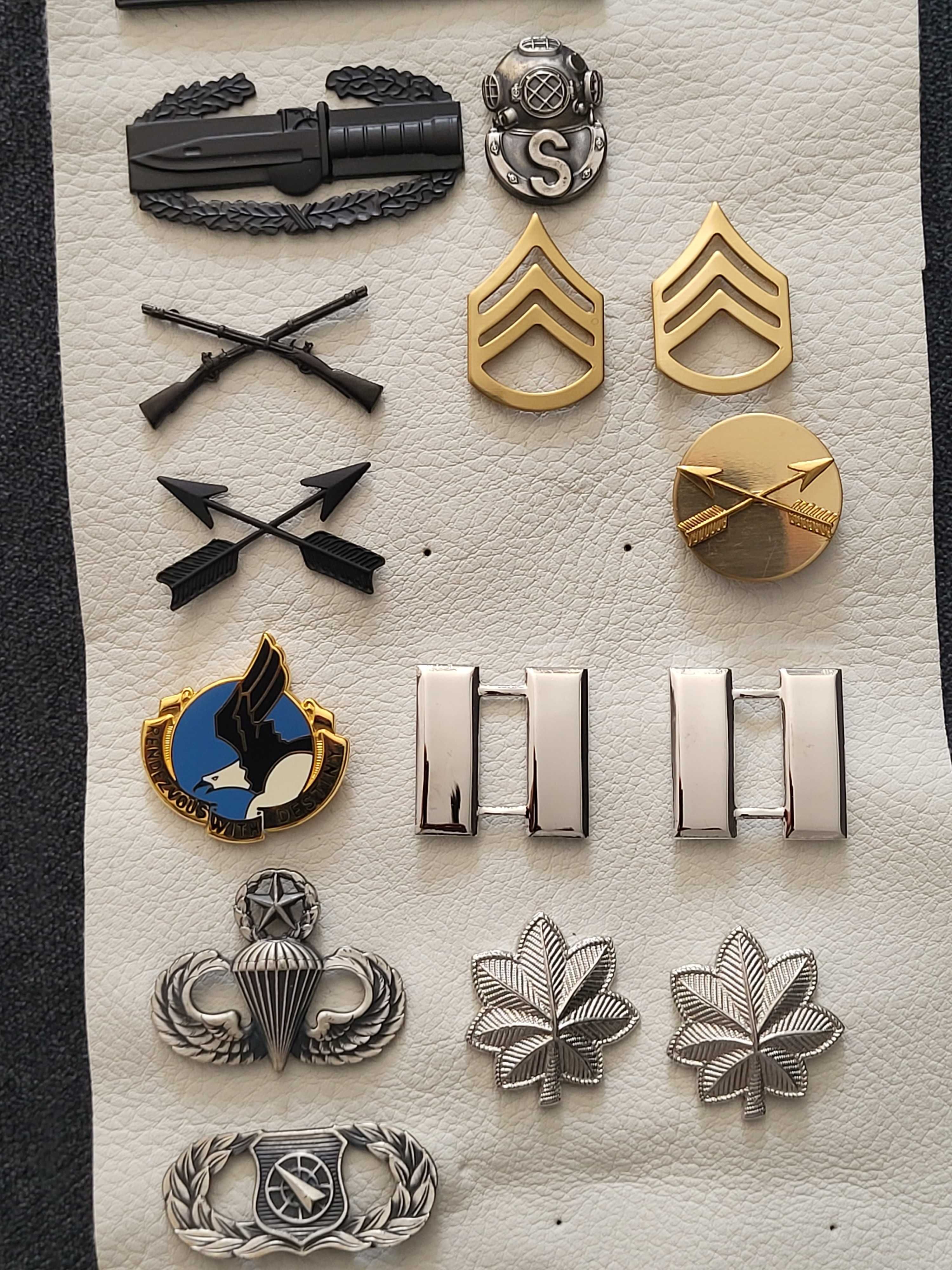 US ARMY stopnie odznaki