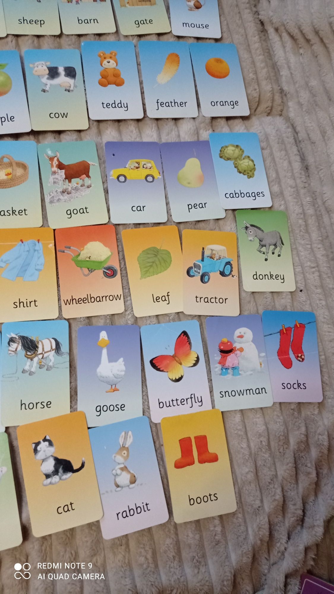 Картки слова на англійській мові