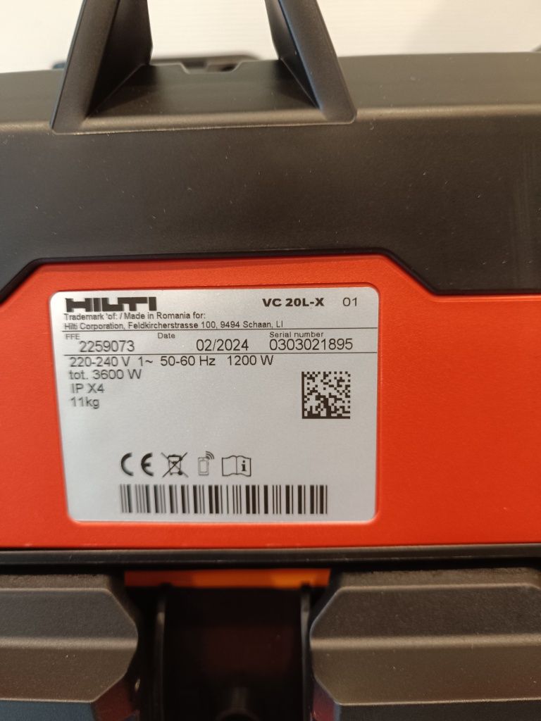 БУДІВЕЛЬНИЙ  Пилосос, порохотяг ХІЛТІ HILTI VC 20L-X