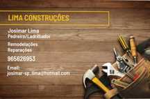 Remodelações, reparações, pedreiro
