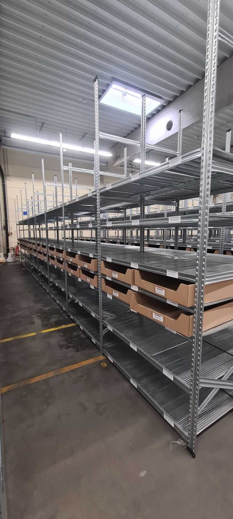 Regały magazynowe 60gł x1150 x300cm ocynkowany Metalsisem do kontenera