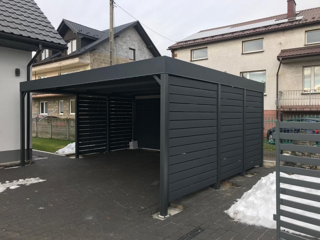 Nowoczesna wiata garażowa, altana, carport, zadaszenie