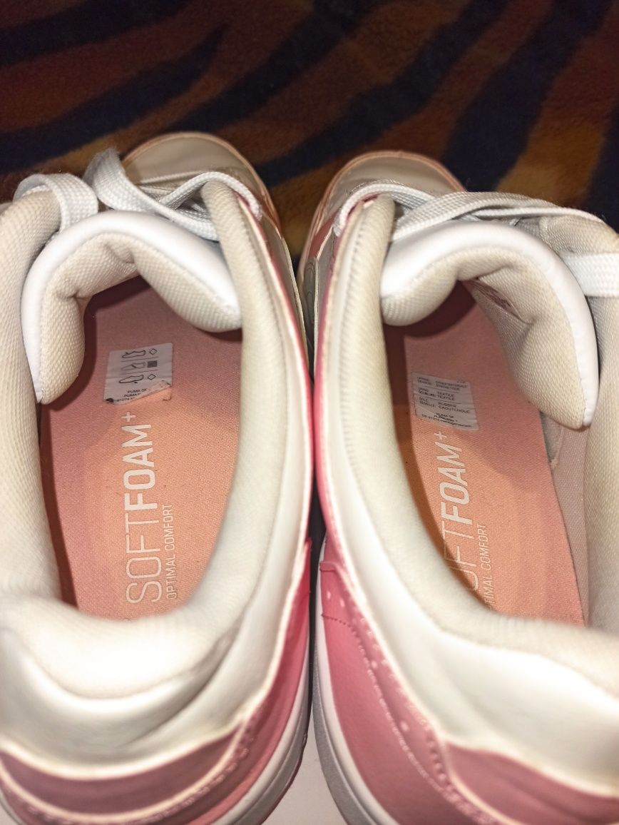 Кеди Puma Rebound Joy Low 41-42 унісекс пума рожеві кросівки білі