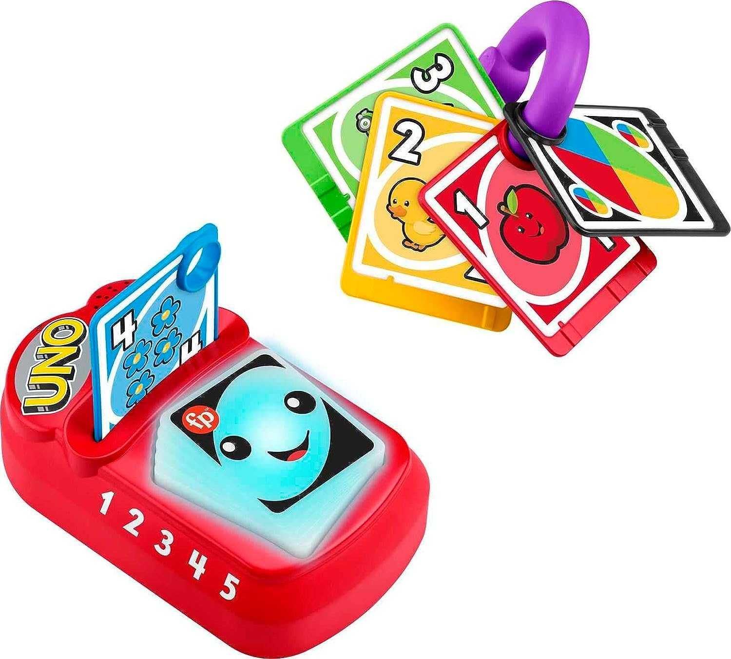 Інтерактивна іграшка Uno малюкам.Fisher Price Laugh музика та світло