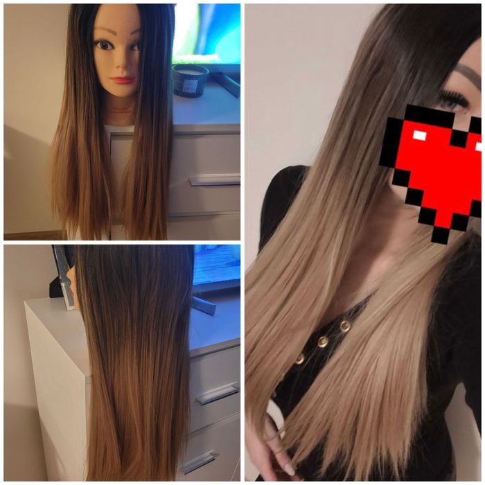 Peruka ombre dluga prosta nowa