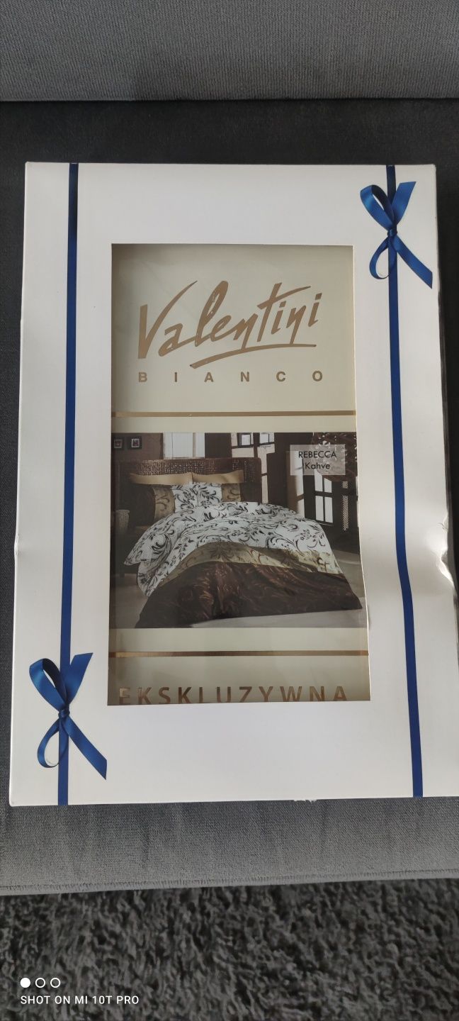 Ekskluzywna pościel satynowa Valentini Bianco Rebecca Kahve 160x200