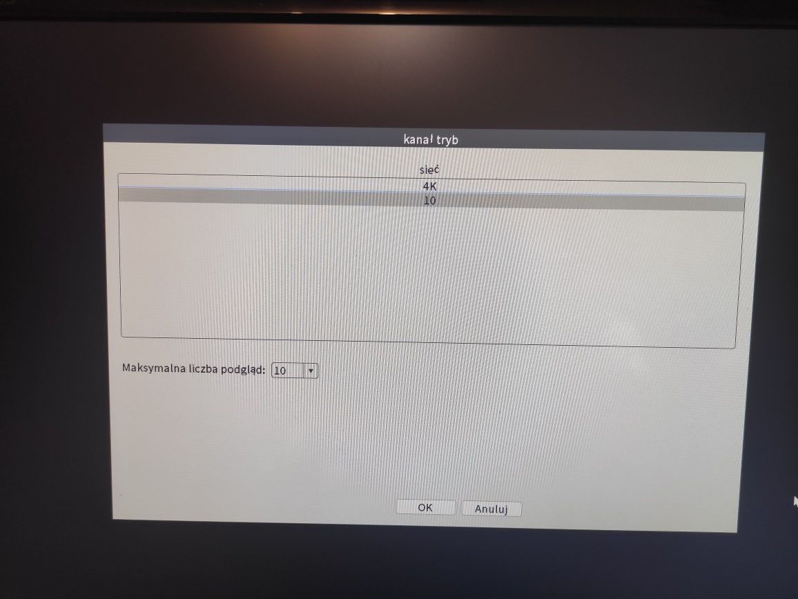 NVR Rejestrator kamera IP 4K H-265 code 10-chanel