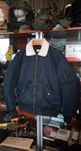 Kurtka Fleyers MA-1 Bomber H&M granatowa ocieplany z kożuchem r.M