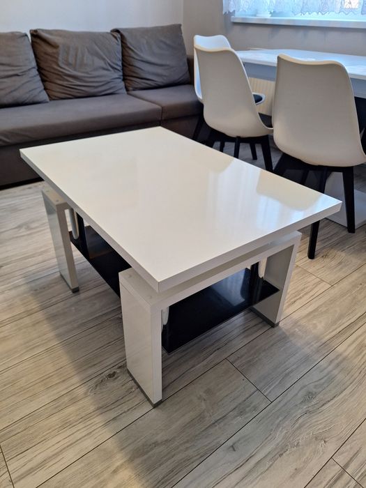 Biała ława 90cm stan BARDZO DOBRY