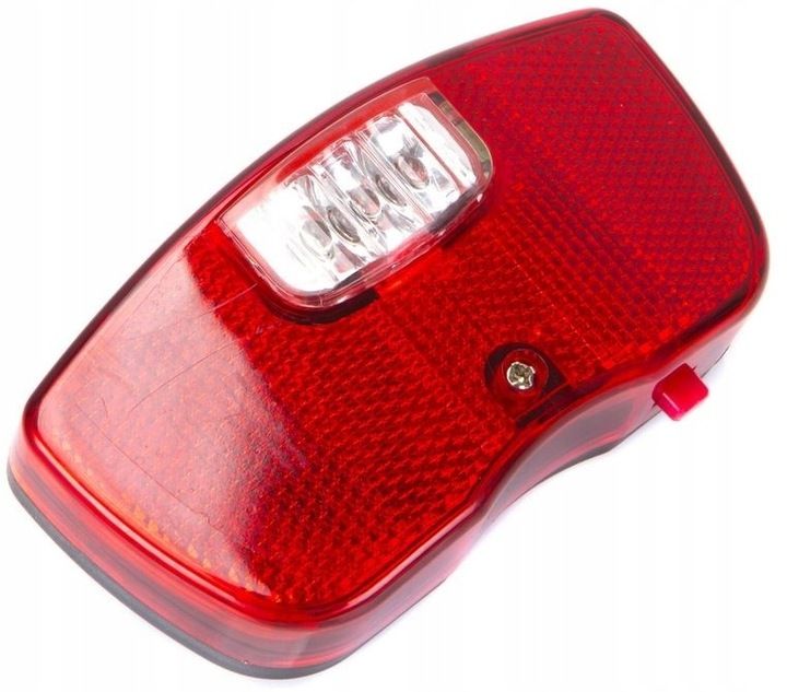 Lampka rowerowa 3 LED bagażnik tył lampa tylna 2 śruby baterie 2x AA
