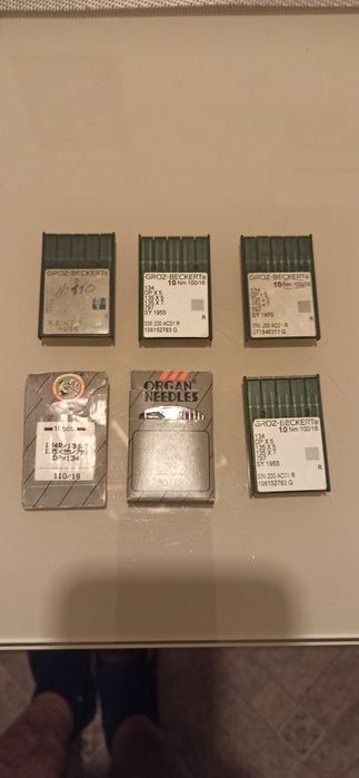 Шпульки, шпульні ковпачки, голки до швейних машин