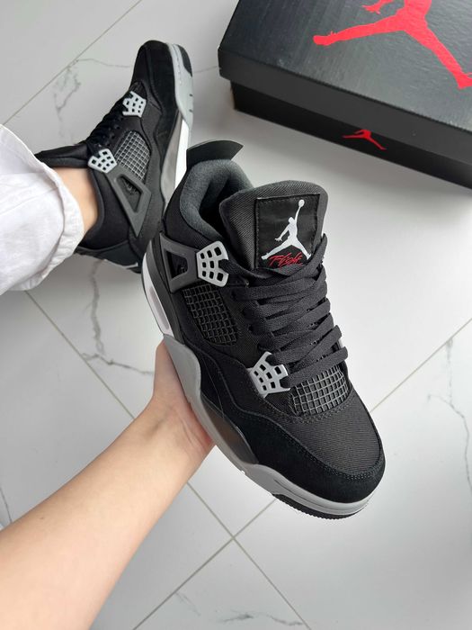 ‼️Кросівки Jordan 4 Retro SE Black Canvas