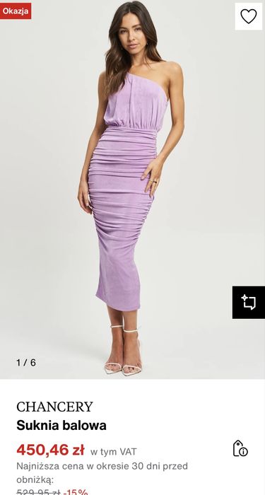 Chancery sukienka liliowa fioletowa M stan idealny