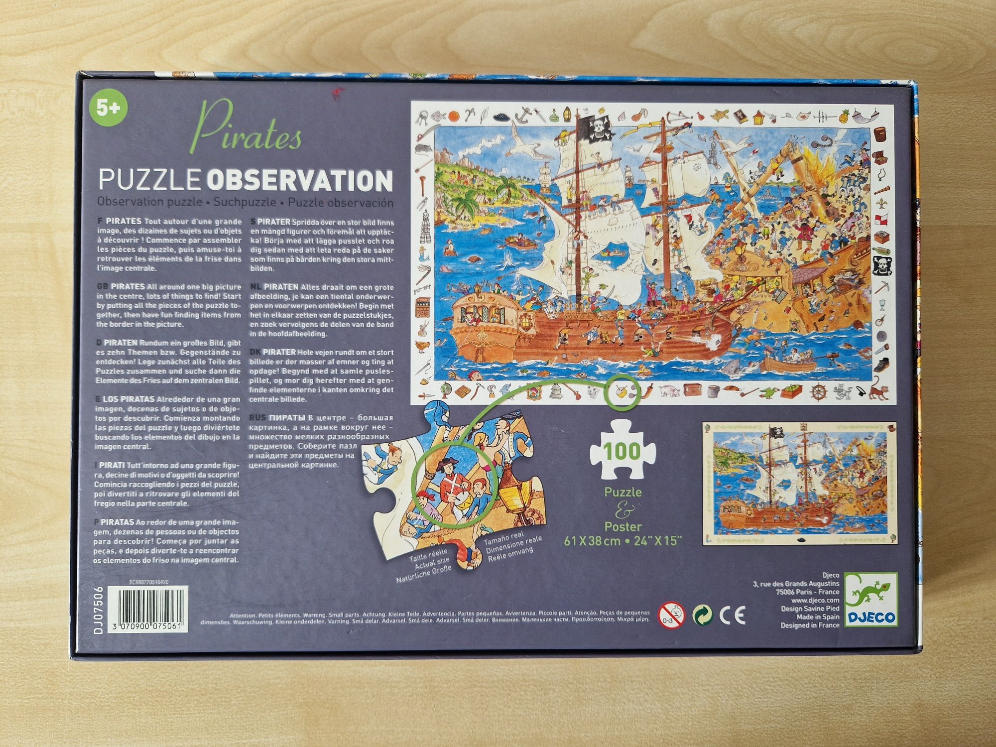 Puzzle Djeco Piraci 100 elementów 5+