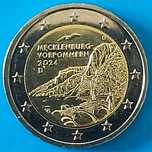 2 Euros 2024  Letra D,  da Alemanha, Meclemburgo