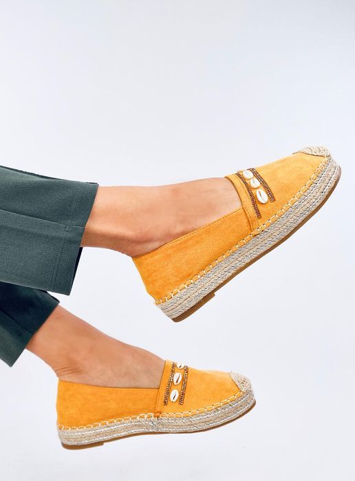 Espadryle Z Muszelkami Ocean Yellow