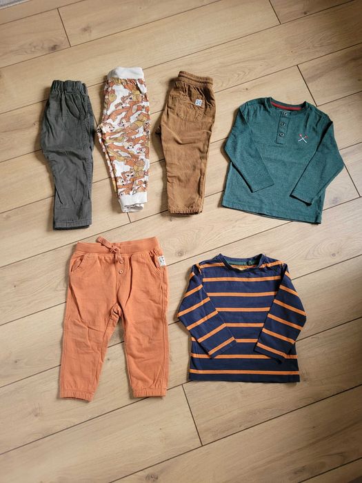 Zestaw spodni 86 12-18 H&M Smyk koszulki paka chłopięce niemowlęce