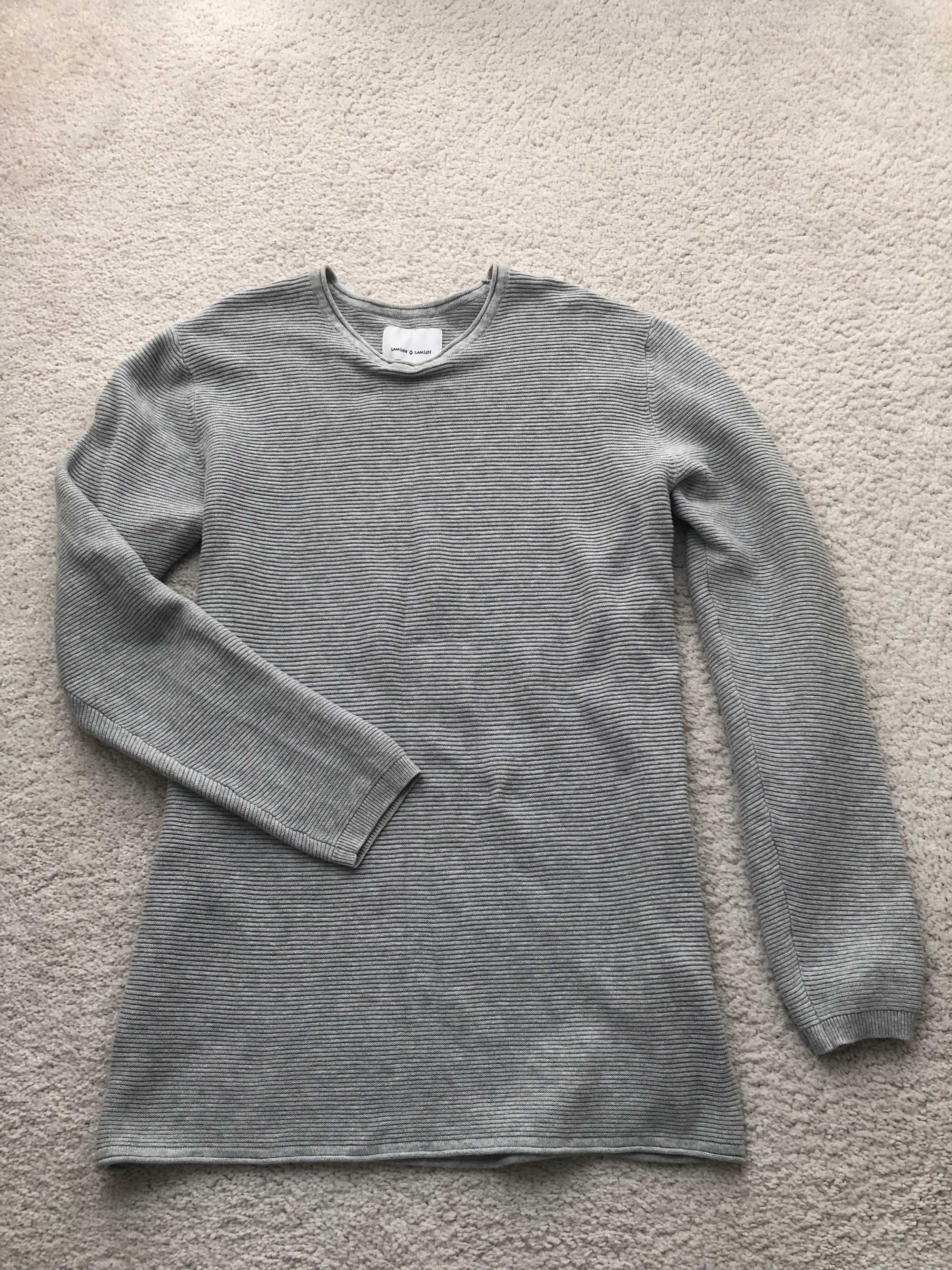sweter tunika bawełniana szara marki Samsøe rozm M