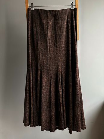 midi retro vintage spódnica zwierzęcy print, hm h&m, rozmiar M 38 L 40