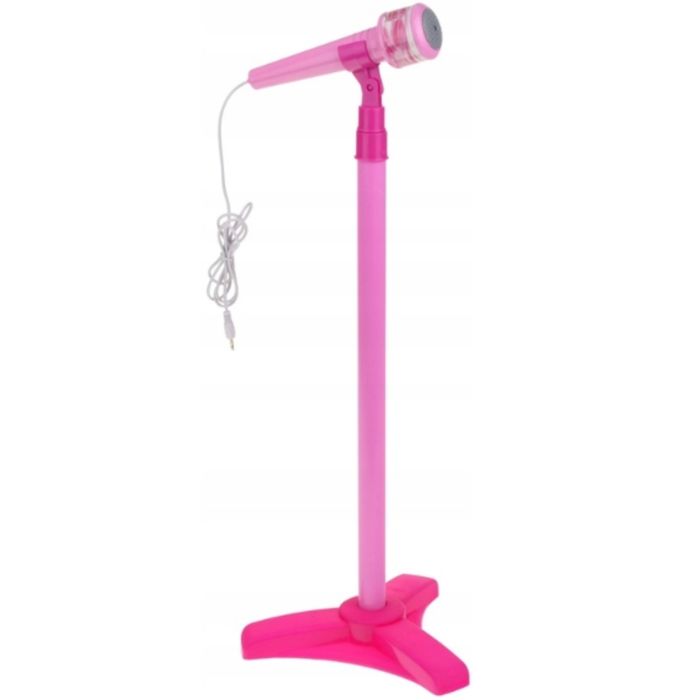 Gitara Elektryczna Z Mikrofonem Dla Dzieci Zestaw Karaoke Różowa