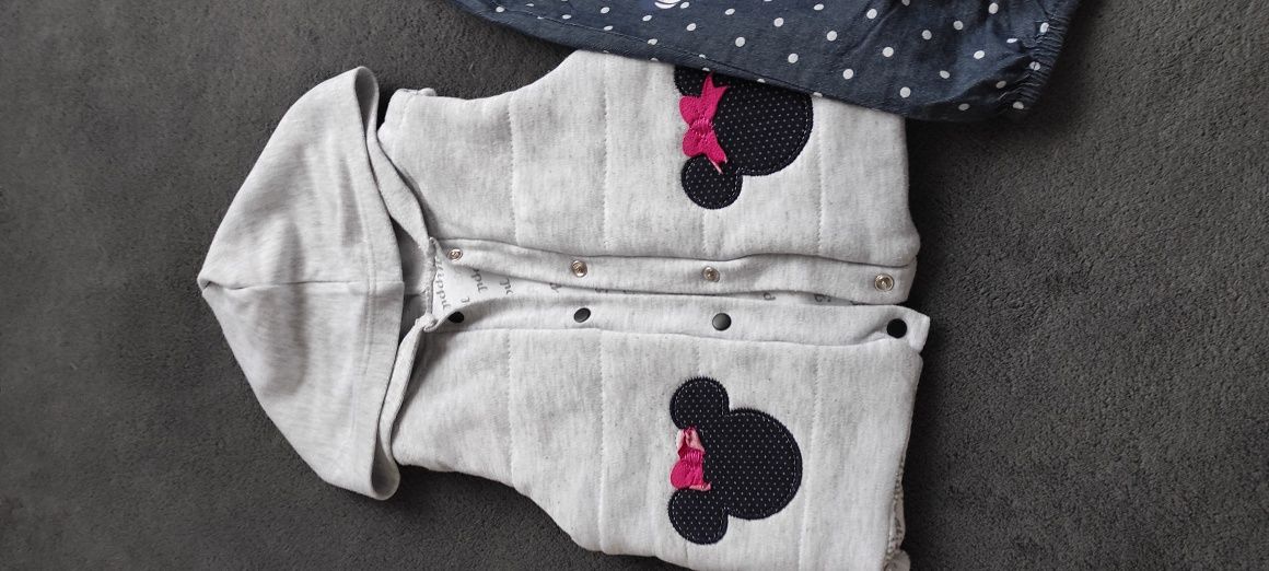 Myszka Minnie rampersy sukieneczka kamizelka Piękne 6m-cy