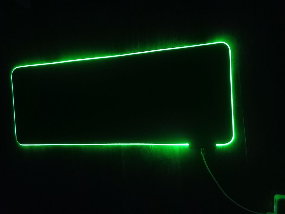 Килимок на стіл для миші компютера з лед підсвіткою