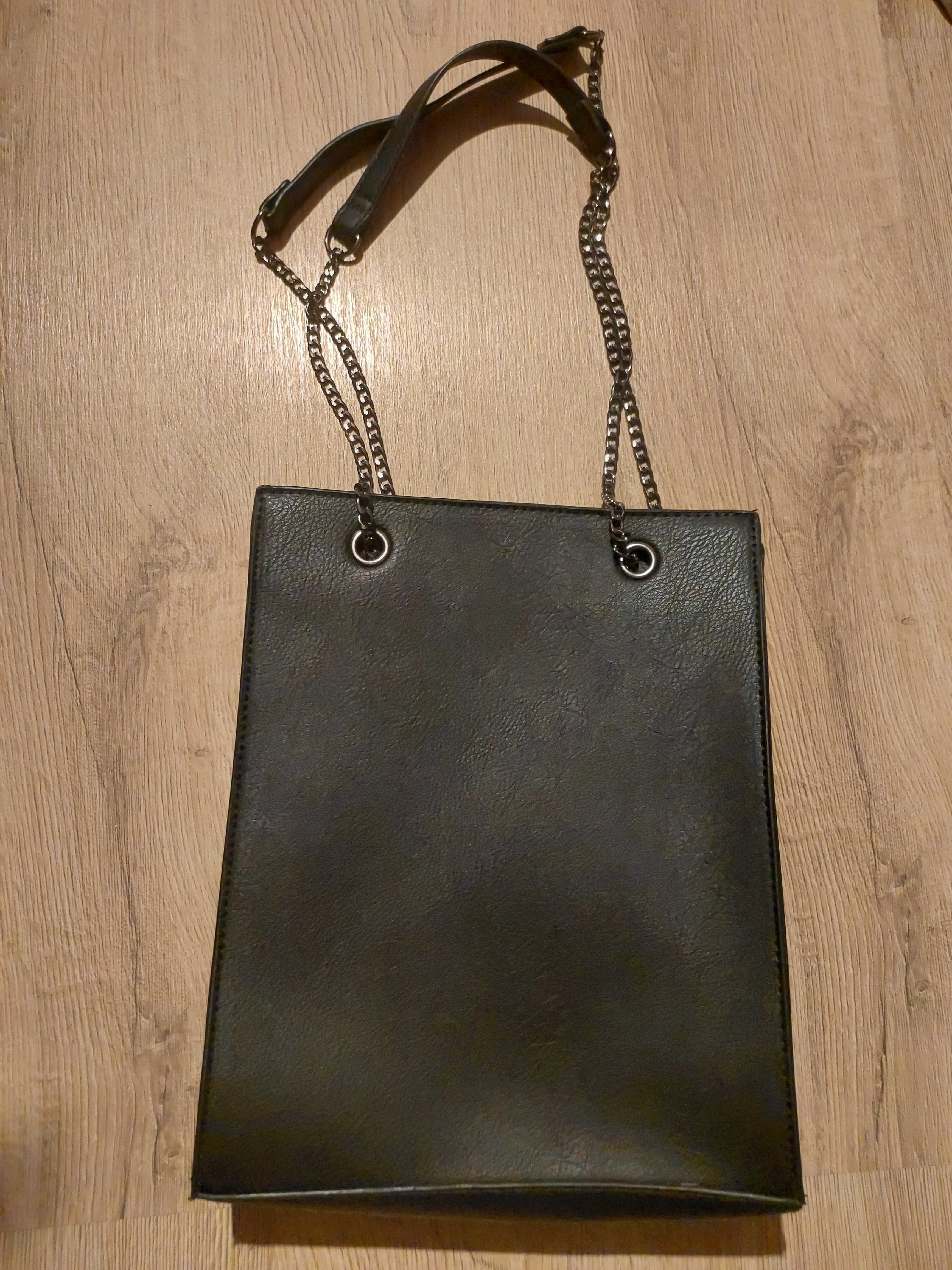 Torba shopper z dżetami czarna House