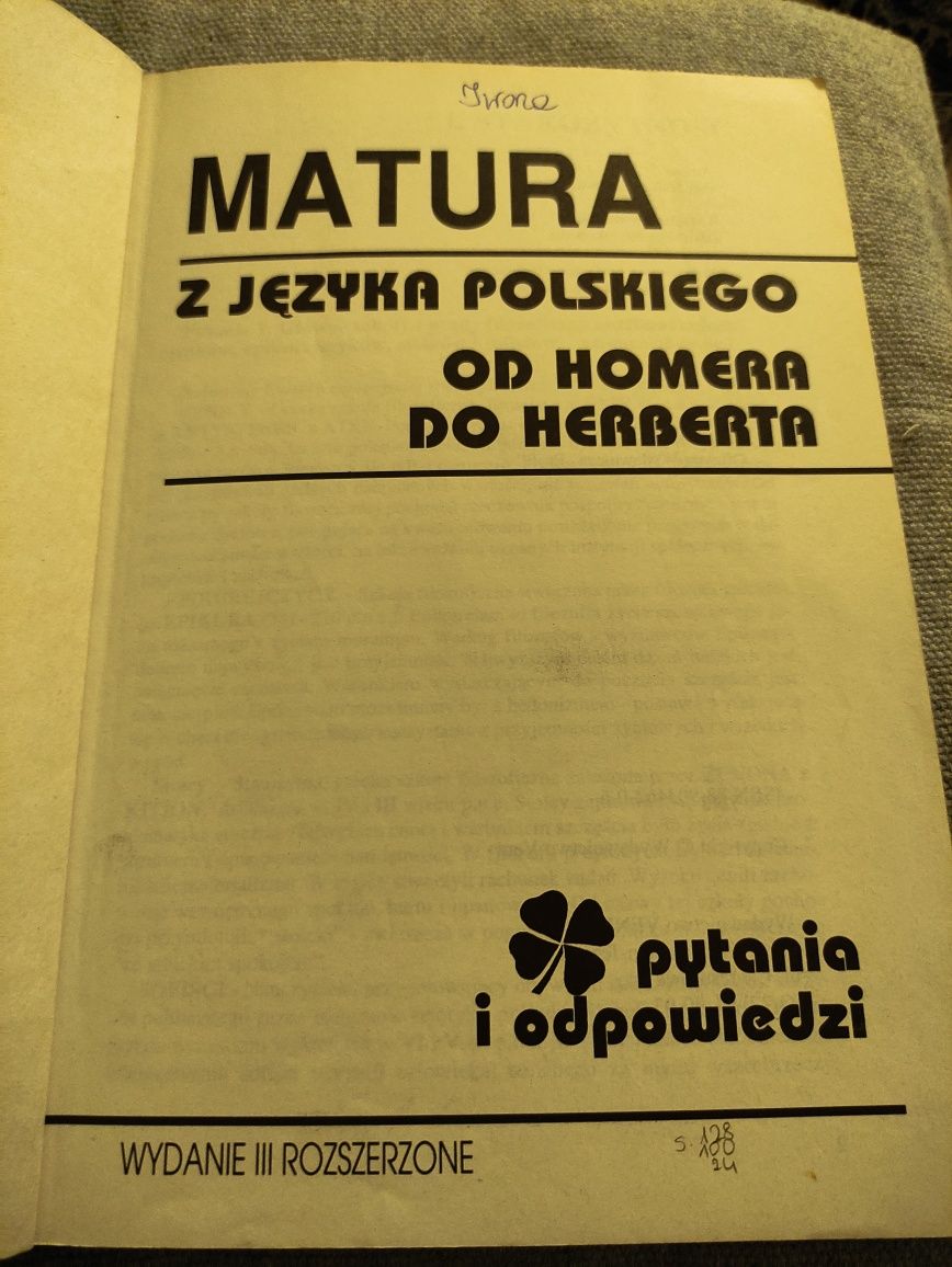 Matura z języka polskiego pytania i odpowiedzi