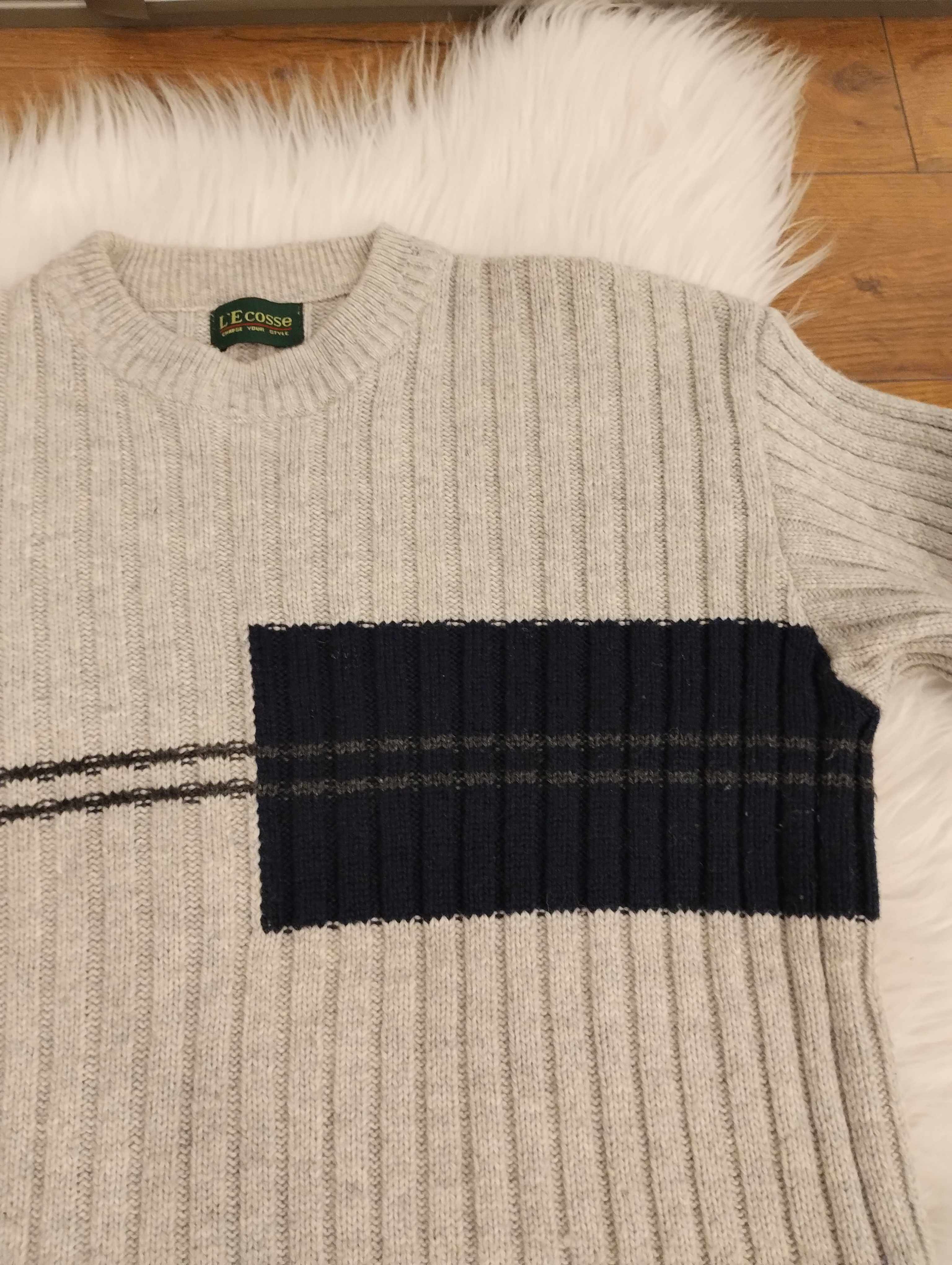 Wyprzedaż! Męski sweterek z dodatkiem wełny L/XL musthave