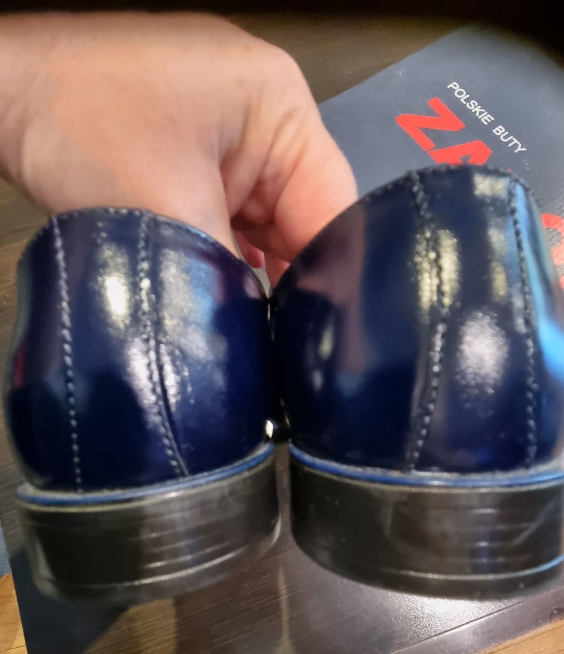 Eleganckie, granatowe buty męskie / młodzieżowe r. 41