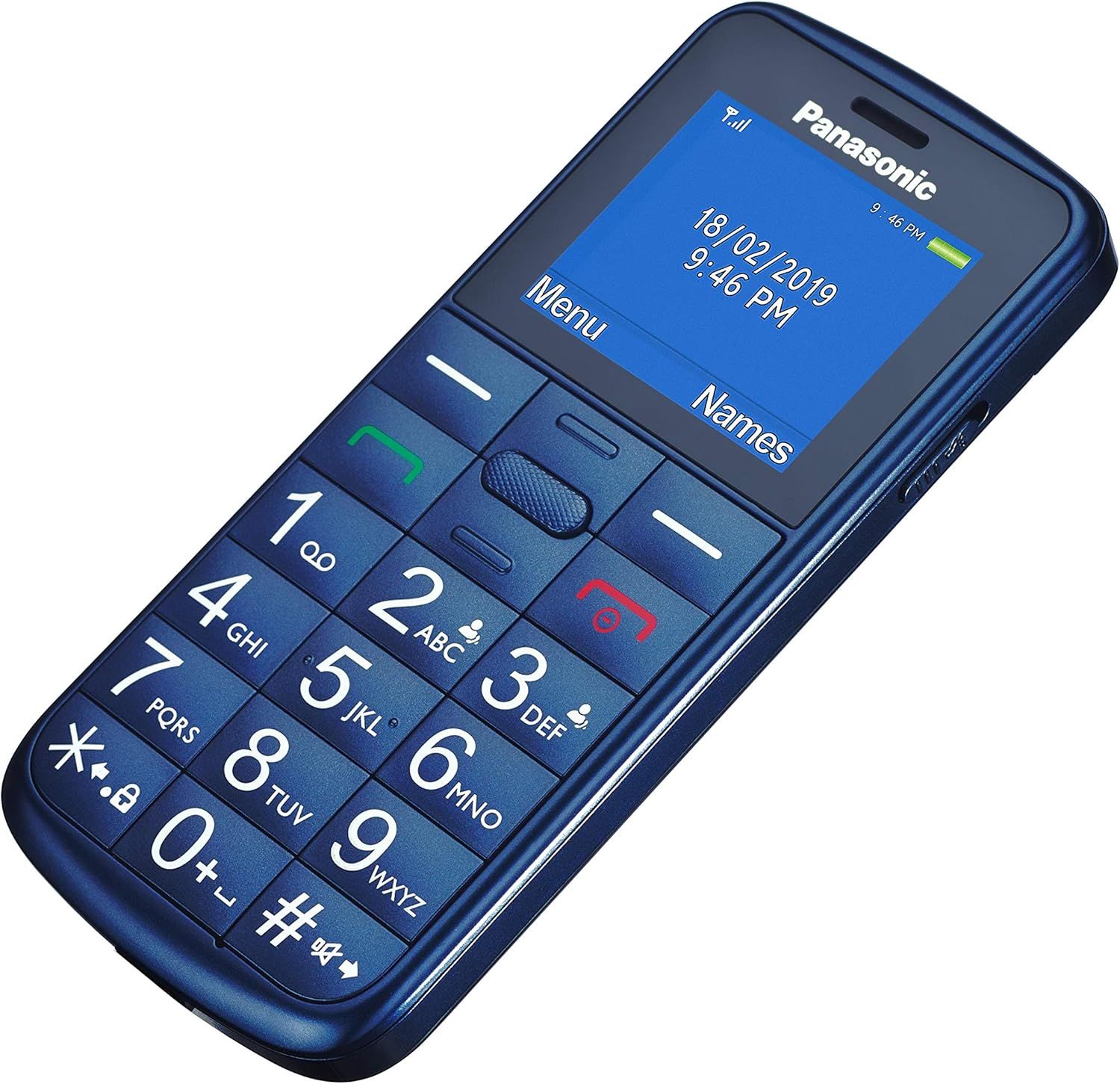 Telefon komórkowy Panasonic KX-TU110 512 MB / 32 MB niebieski