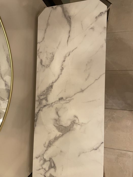 Konsola / Stolik 120 x 45 z marmurowym blatem