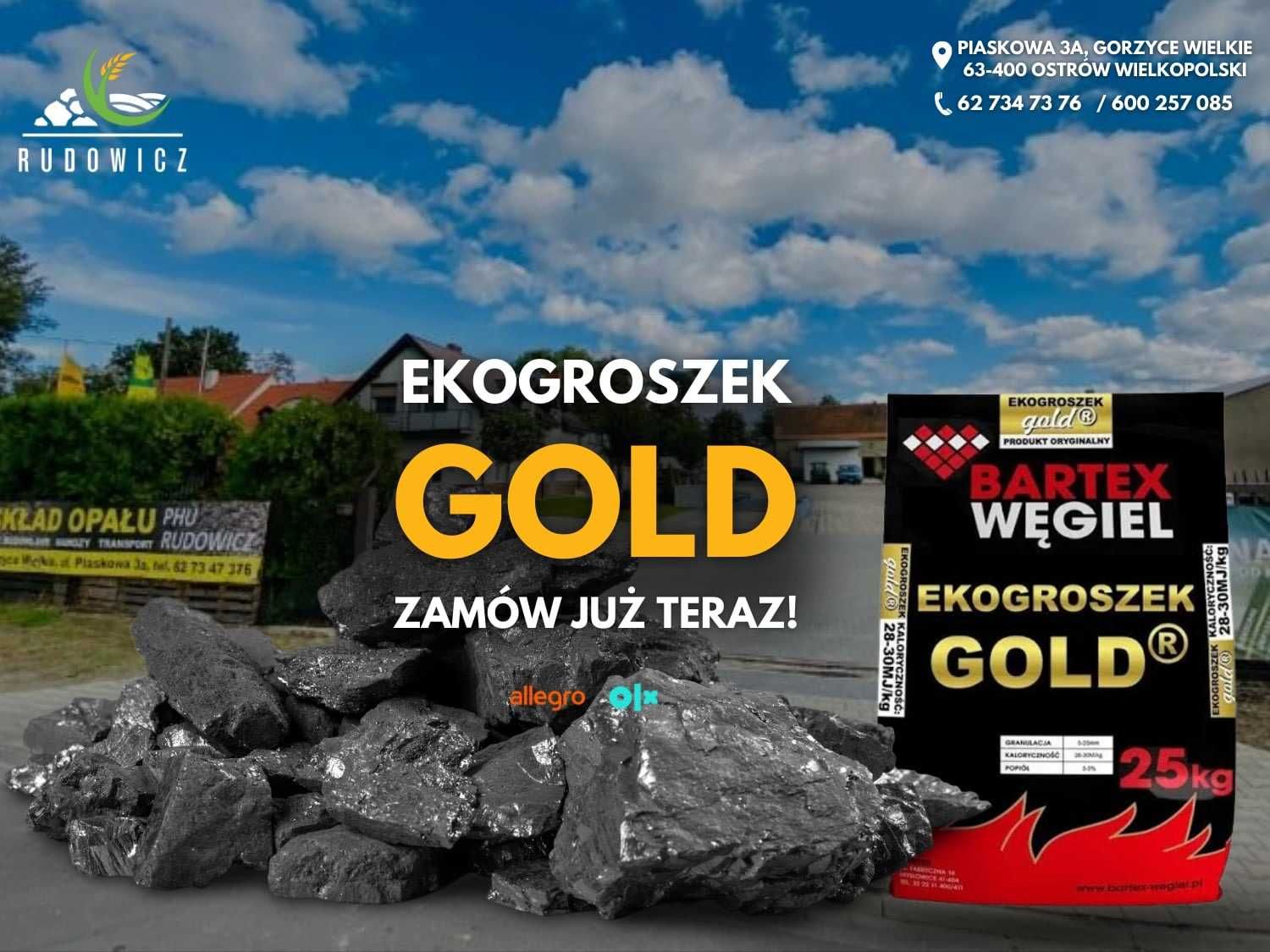 Ekogroszek GOLD Bartex mocny 27-29 MJ  dostawa HDS