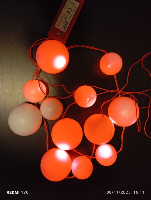 Luzes vermelhas de natal