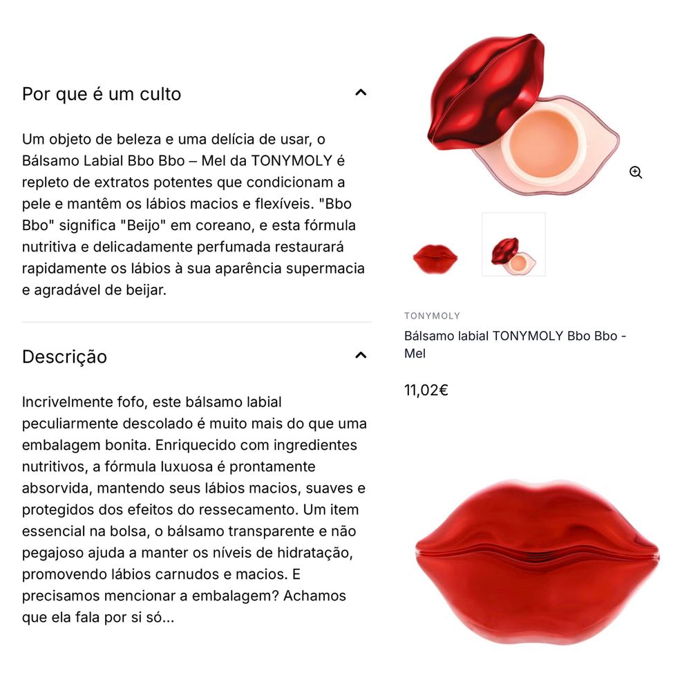 Bálsamo Labial Bbo Bbo - Mel da TONYMOLY