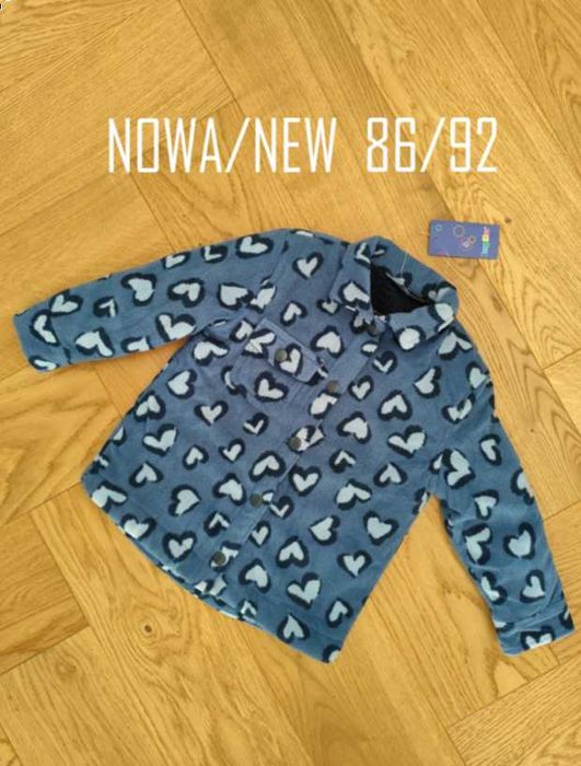 Nowa bluza ocieplana/polarowa kurtka 86/92 dziewczęca polar