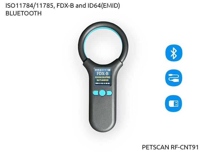 Czytnik do identyfikacji zwierząt PetScan RF-CNT91-CZARNY