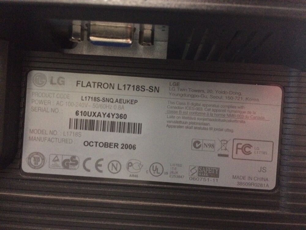 Monitor LG L1718S-SN 43,2 cm (17")