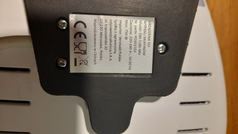 Urządzenie do wypieku muffinek muffin jak toster